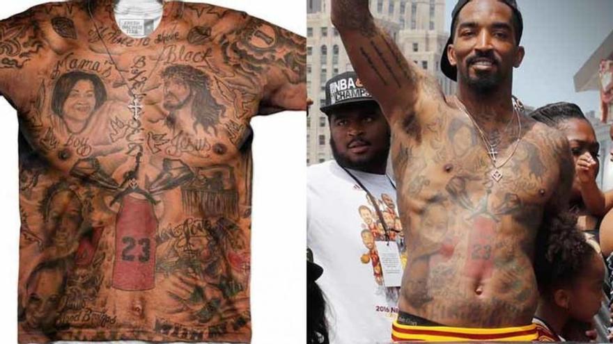 Una camiseta con los tatuajes de JR Smith causa furor en la NBA