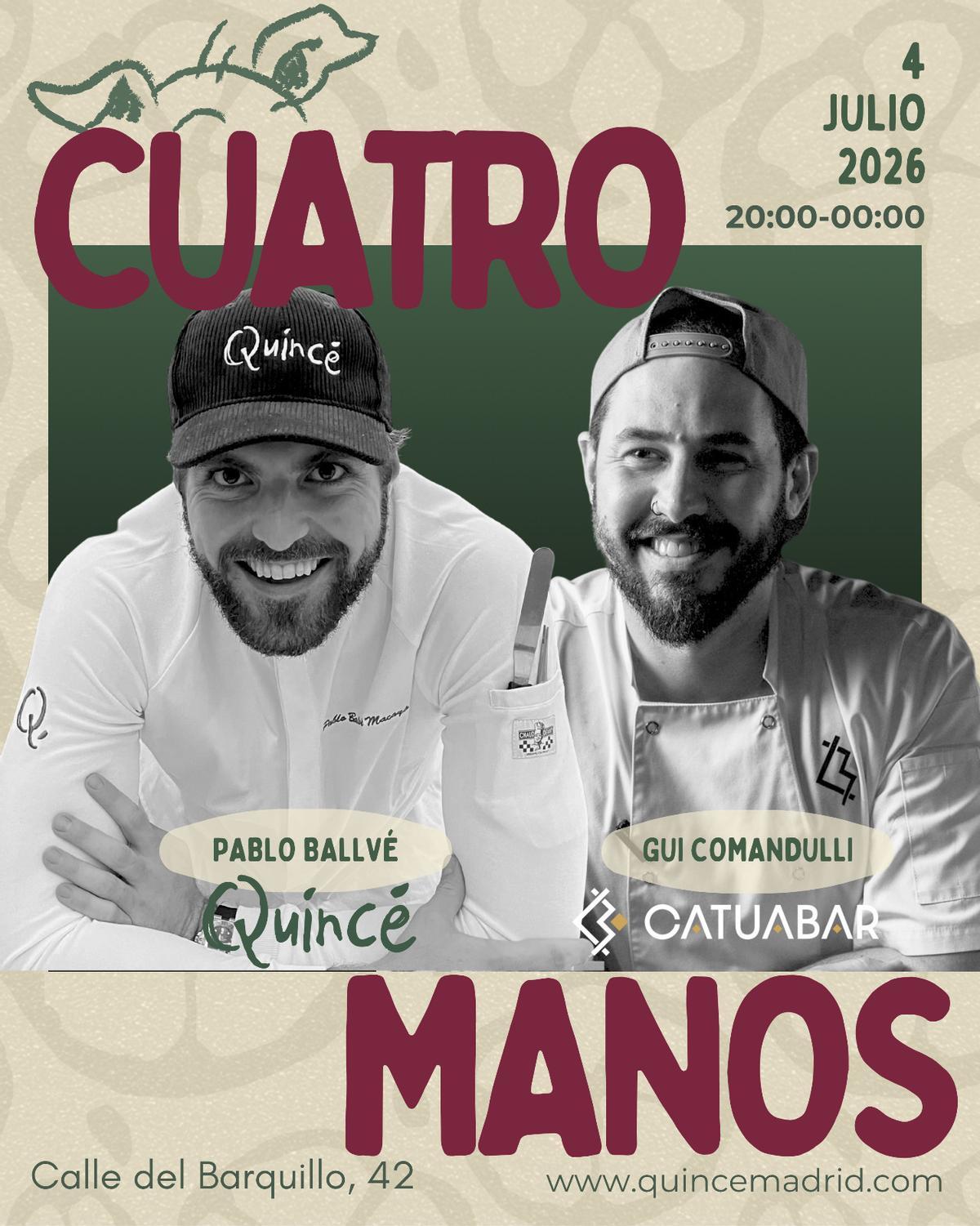 Una cena única para 25 personas en Madrid: el viaje gastronómico de Quincé entre Brasil y Ámsterdam.