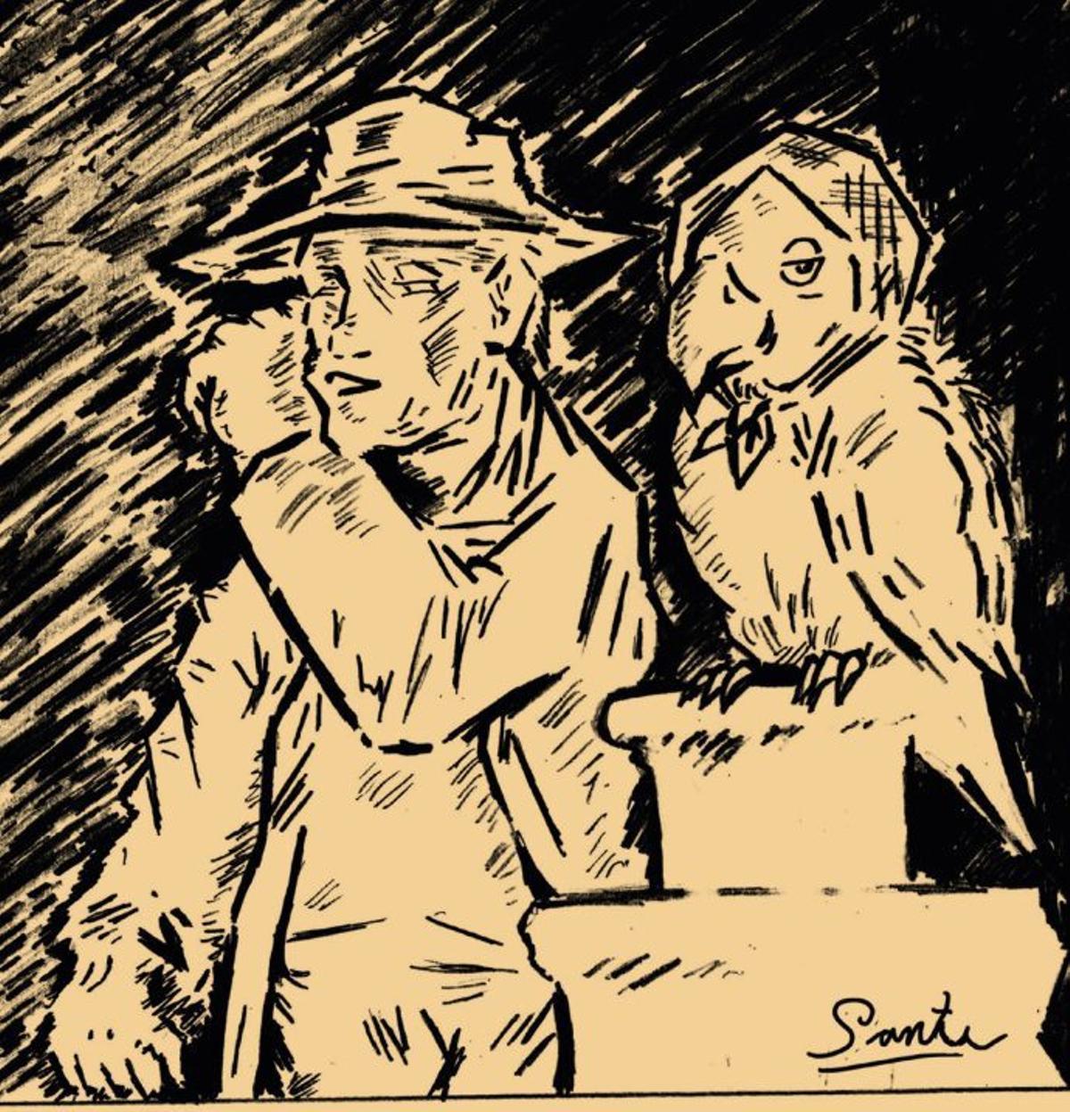 Ilustración  inspirada en Castelao y Ravachol. | FDV