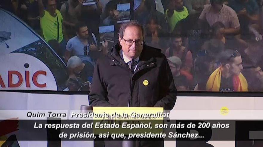 Torra retira su apoyo a Sánchez: "No votaremos los Presupuestos"