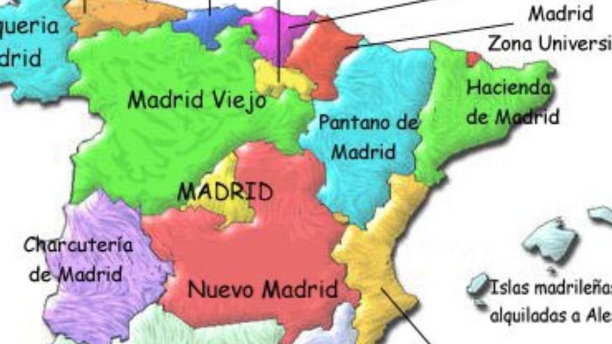 Así llaman los madrileños al resto de comunidades autónomas: el mapa que desata la indignación contra la capital