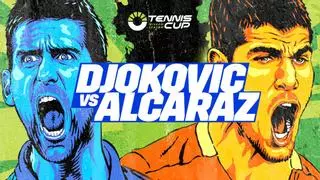 Alcaraz - Djokovic: Horario y dónde ver en TV el duelo en la Tennis Cup