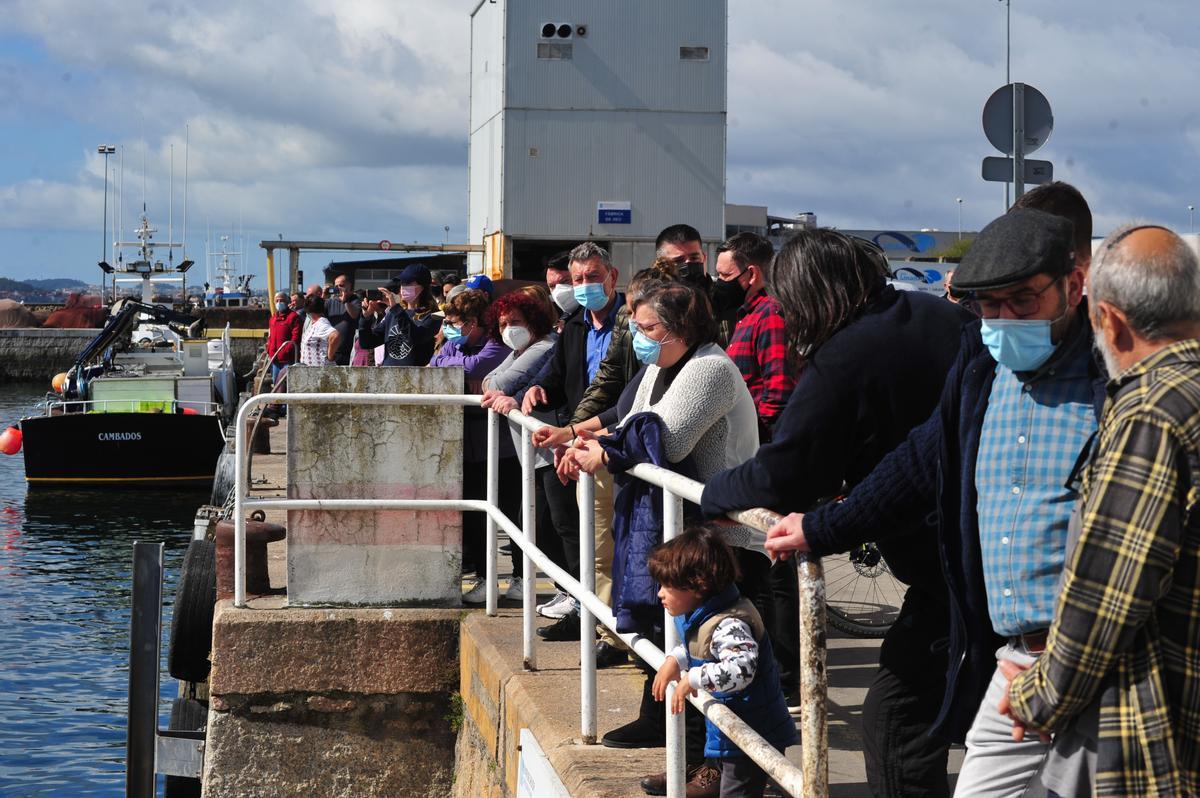 La protesta desarrollada en Cambados, también en tierra firme.