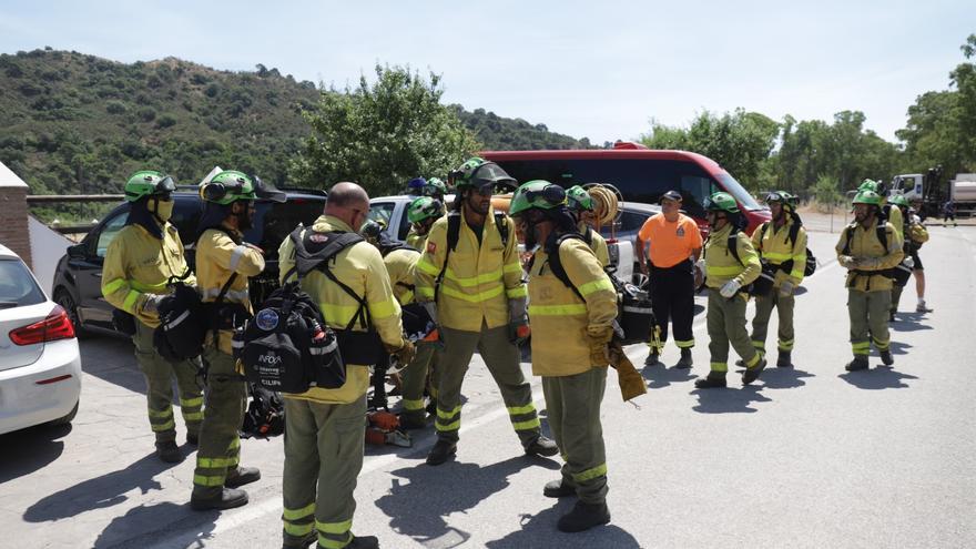 El bombero herido de mayor gravedad en Sierra Bermeja ya ha sido dado de alta