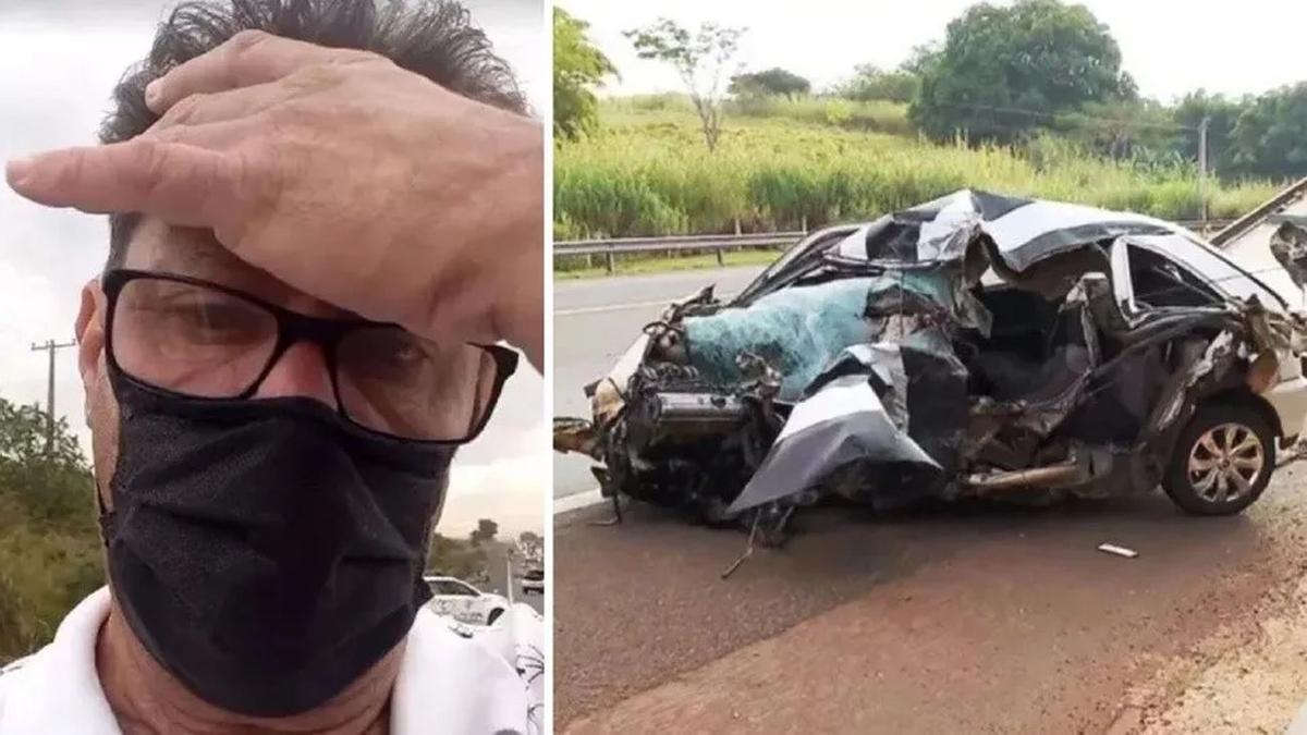 El periodista que perdió a su hijo en el accidente y el coche siniestrado