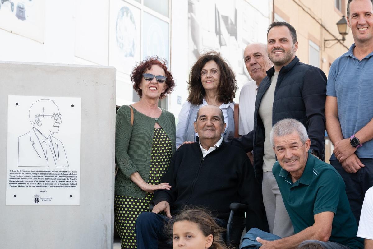 Homenaje a Óscar Torres con una plazoleta en Argana Baja, en Arrecife