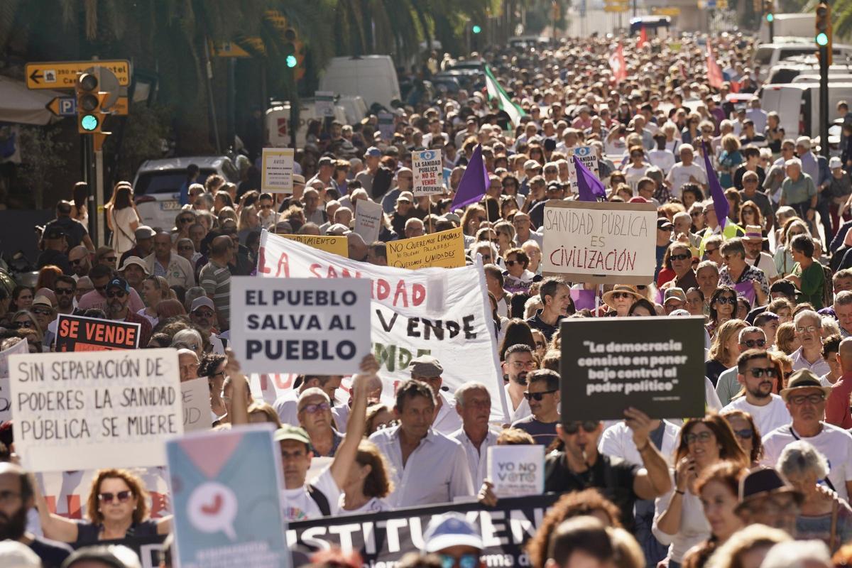 Marea Blanca se manifiesta por la sanidad pública en Málaga