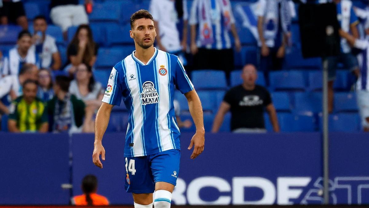 El centrocampista del Espanyol Sergi Gómez durante un partido de Liga