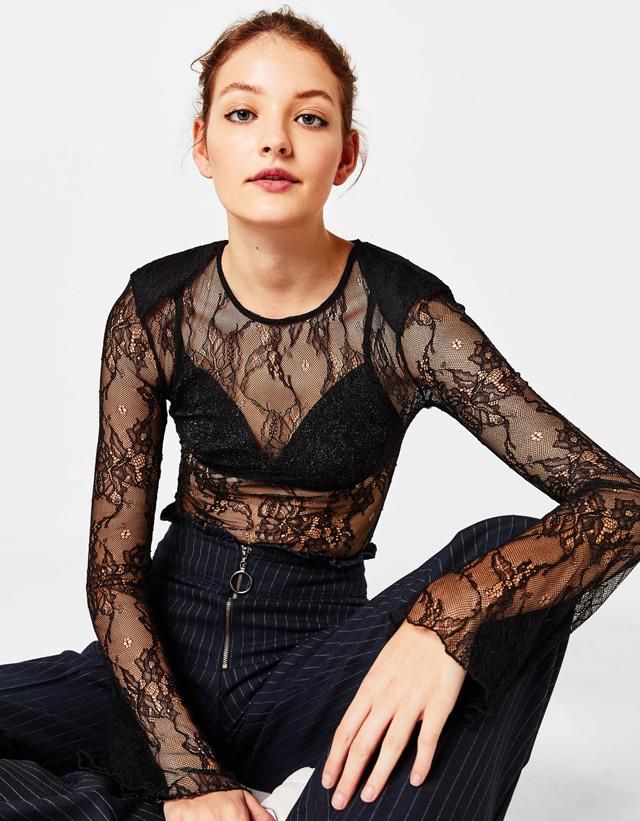 Rebajas Bershka: body de encaje