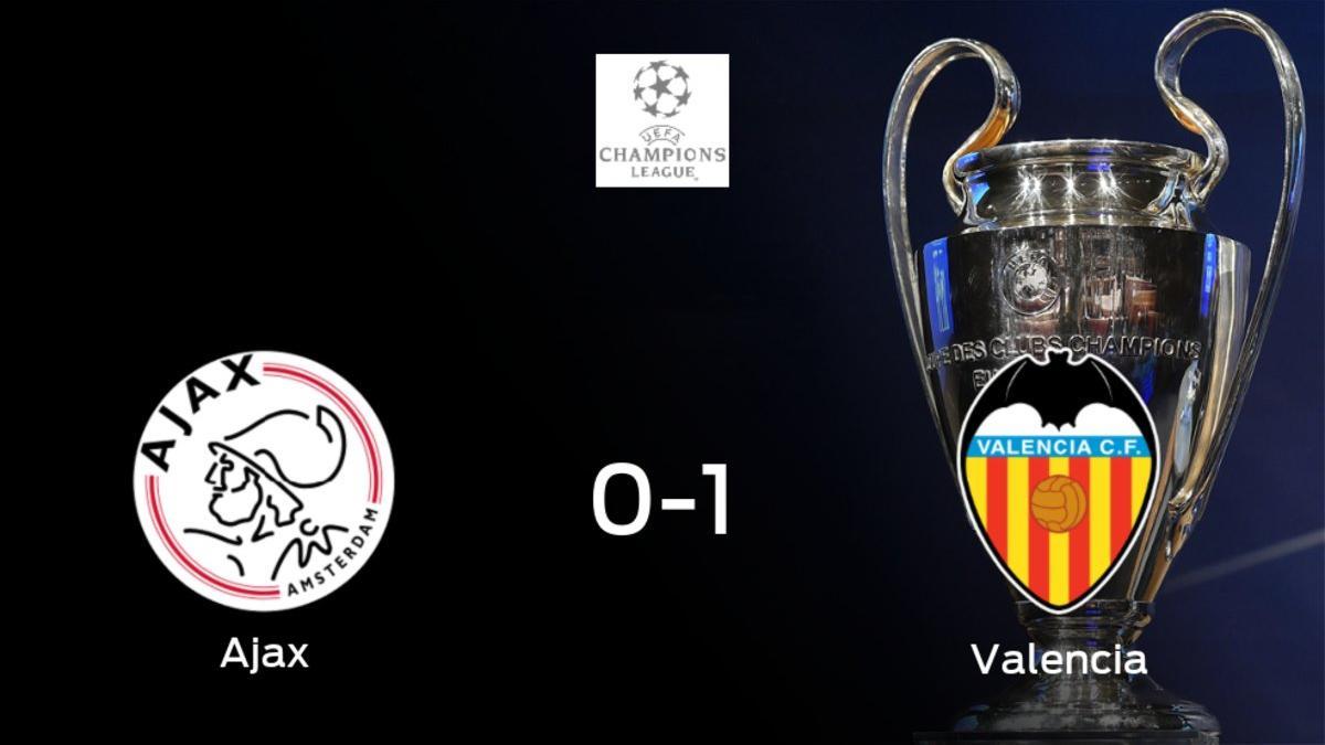 El Valencia gana 0-1 en el estadio del Ajax