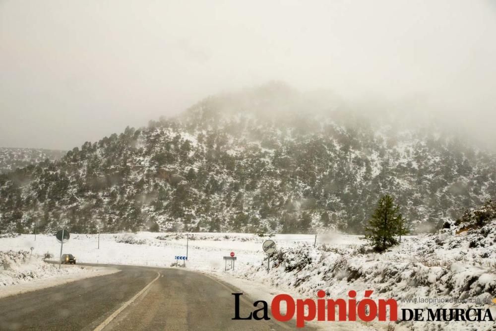 Nieve en las pedanías altas del Noroeste