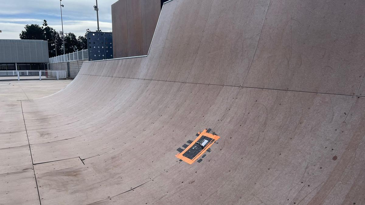 Parches en el skatepark .