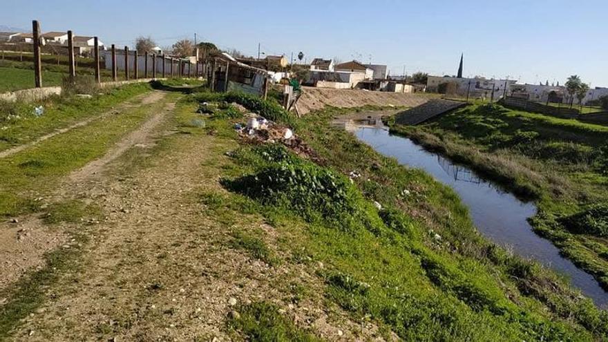 Los vecinos del Veredón de los Frailes exigen al Ayuntamiento de Córdoba la limpieza urgente del arroyo Guadarromán