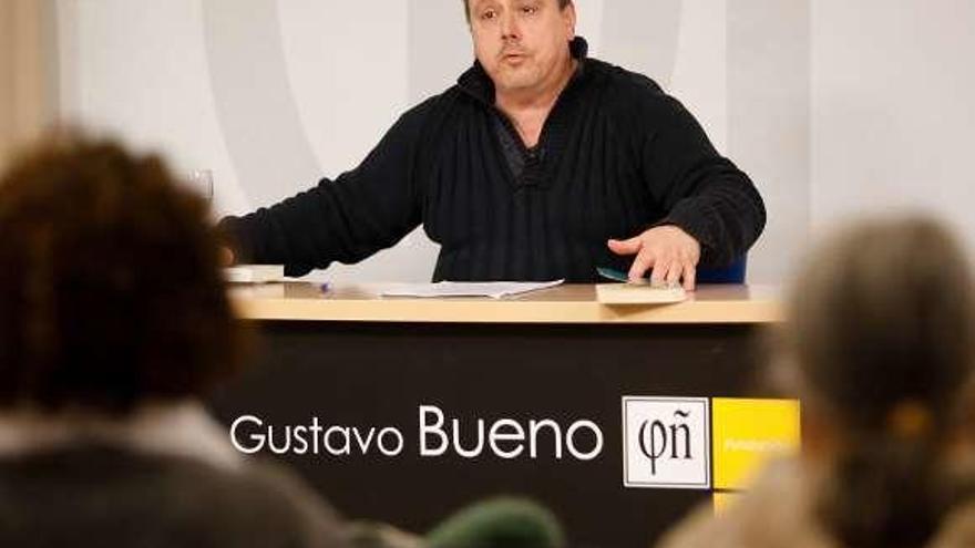 Rufino Salguero, ayer, en la Fundación Gustavo Bueno.