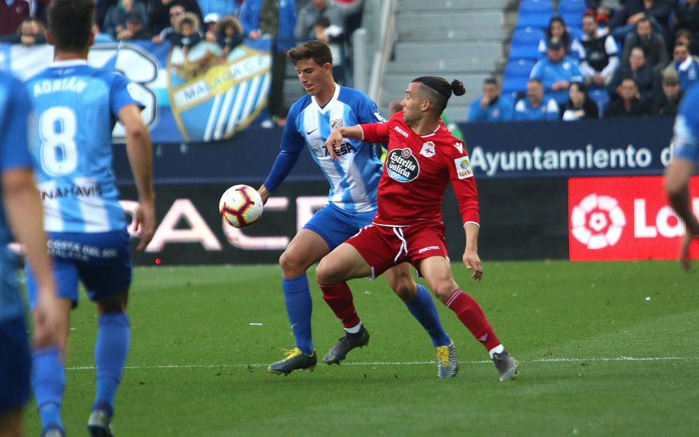 El conjunto malaguista y el gallego igualan a cero en el partido más atractivo de la jornada en la Liga 123