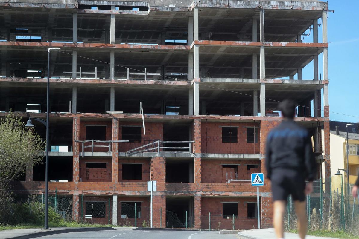 Edificio abandonado donde apareció el cadáver.