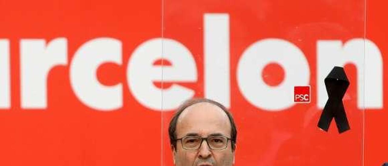 Iceta, en un acto del homenaje del PSC a Rubalcaba. // Efe