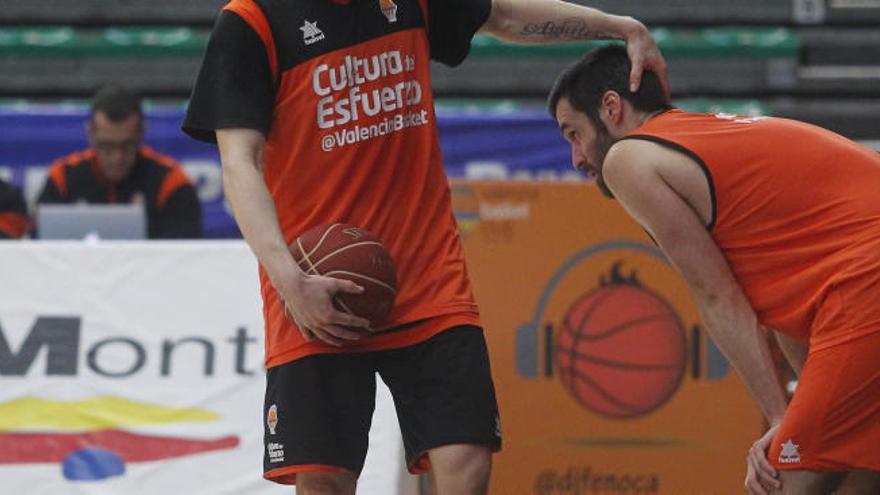 San Emeterio, en un entrenamiento reciente.