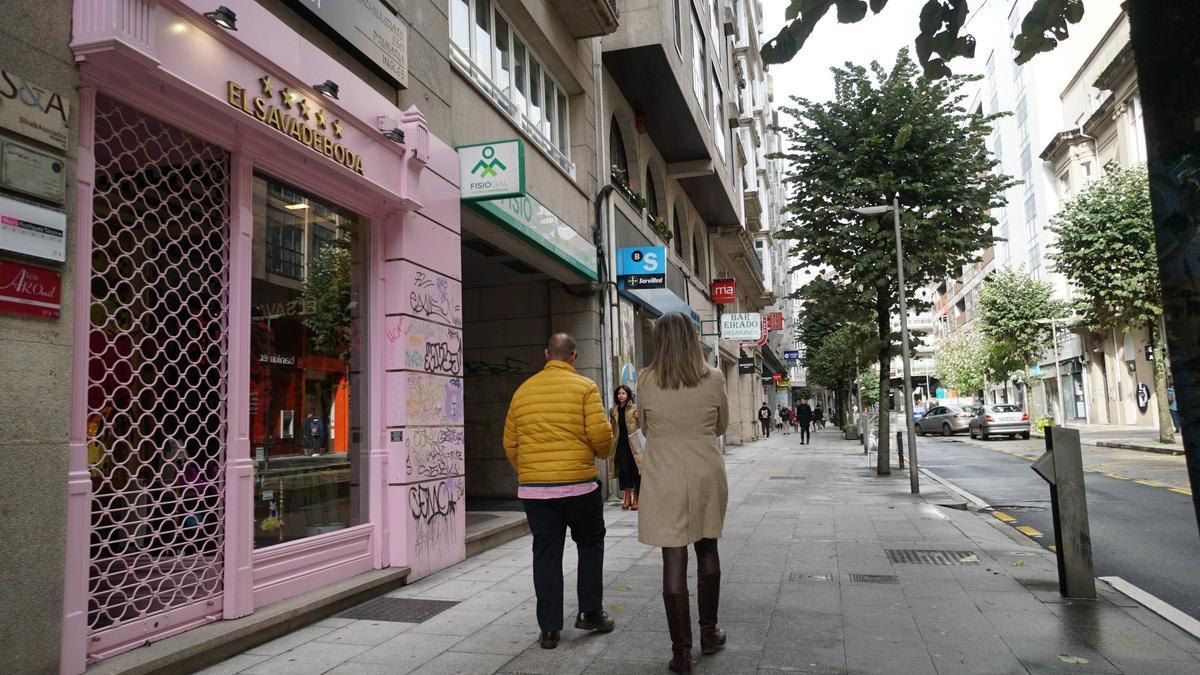 La rúa do General Pardiñas, una de las arterias comerciales de la ciudad