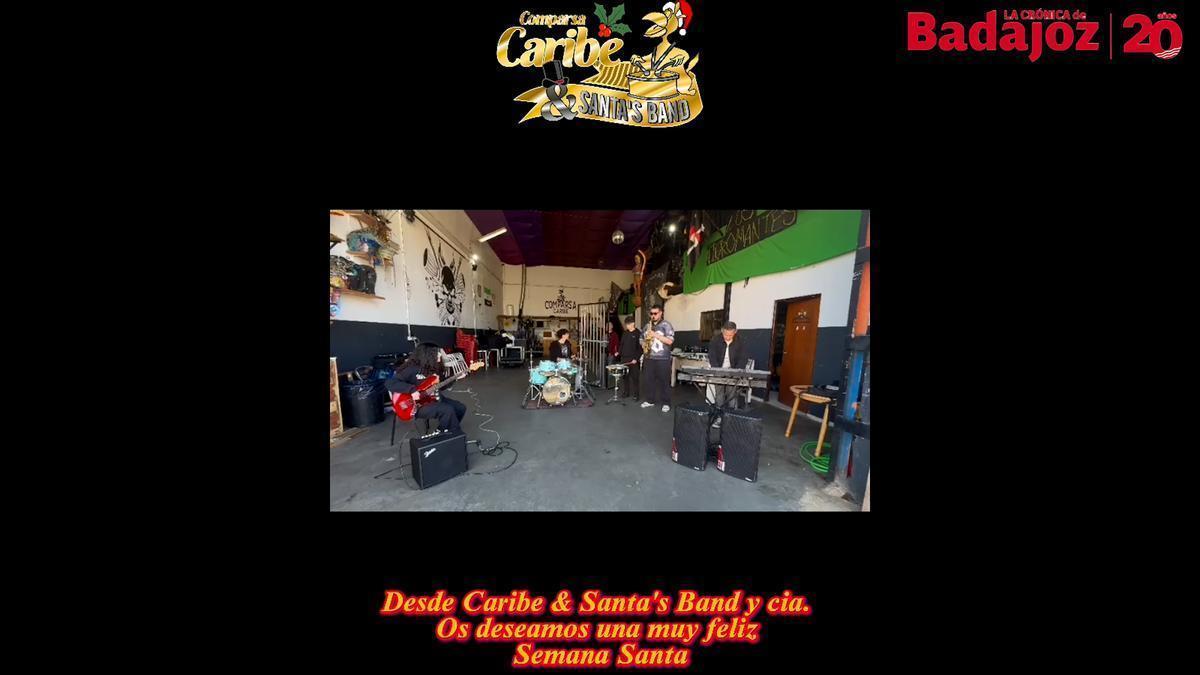 Vídeo | Carnaval, Navidad y Semana Santa: homenaje en forma de versiones de la comparsa Caribe y Santa’s Band en Badajoz