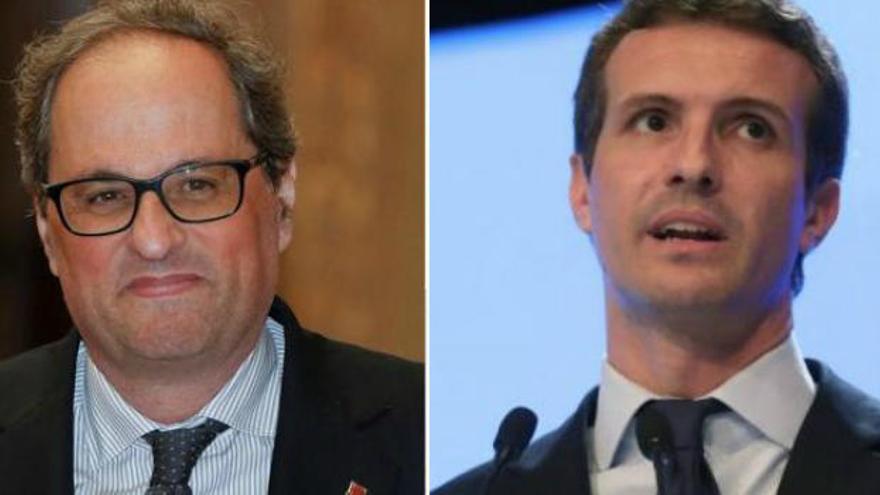 Torra es querellarà contra Casado per dir-li «desequilibrat»