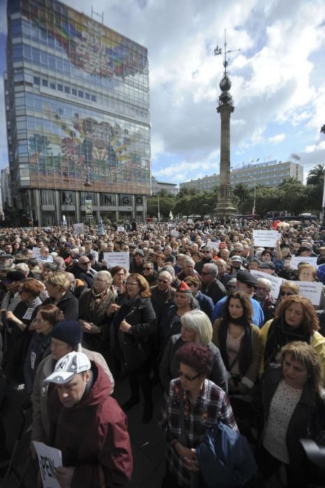 Manifestación por las pensiones en el Obelisco