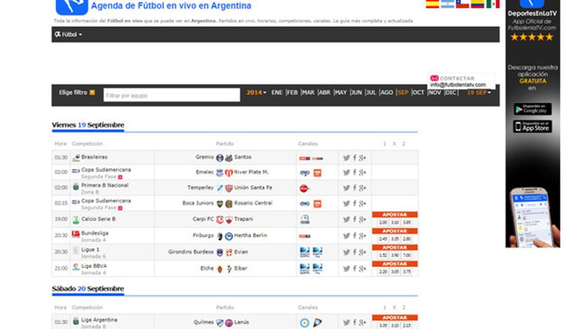 FutbolenlaTV.com abre fronteras y llega a Argentina, Chile, Colombia y México