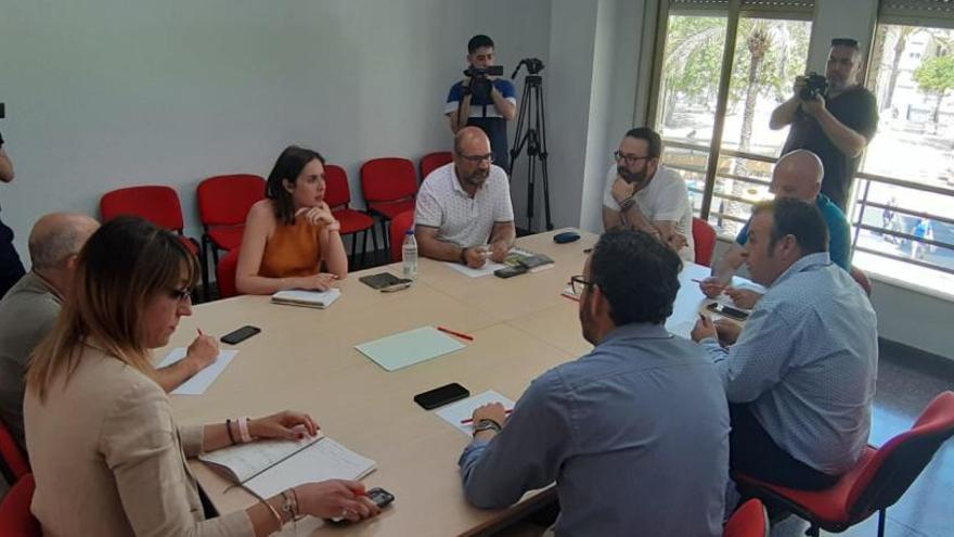 La reunión entre PSOE y Compromís, celebrada hoy