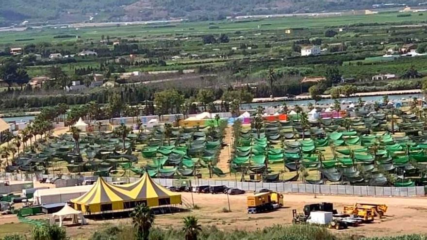 El camping del Medusa, en Cullera, vacío tras la tragedia.