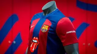 ¡Locura en la Barça Store por la camiseta de los Stones del Clásico!