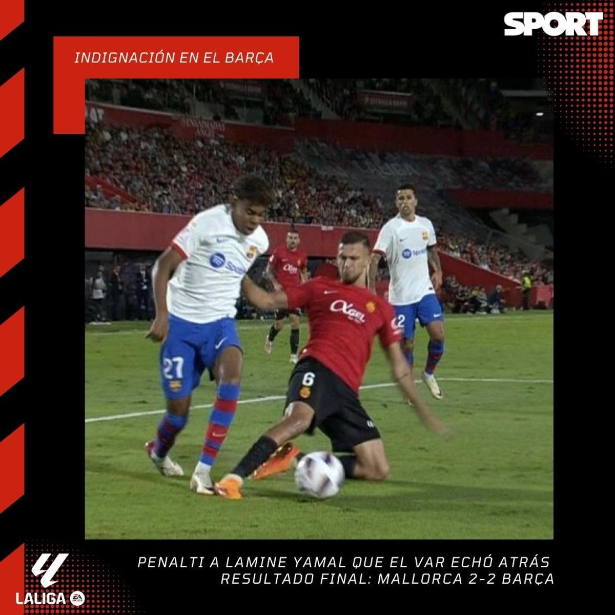 Todos los penaltis que no le han pitado al Barça en la temporada 2023/24