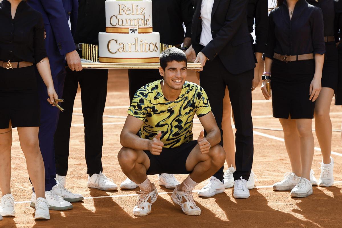 Carlos Alcaraz, en la celebración de su 20 cumpleaños