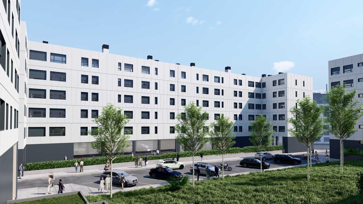 Recreación de una de las viviendas proyectadas