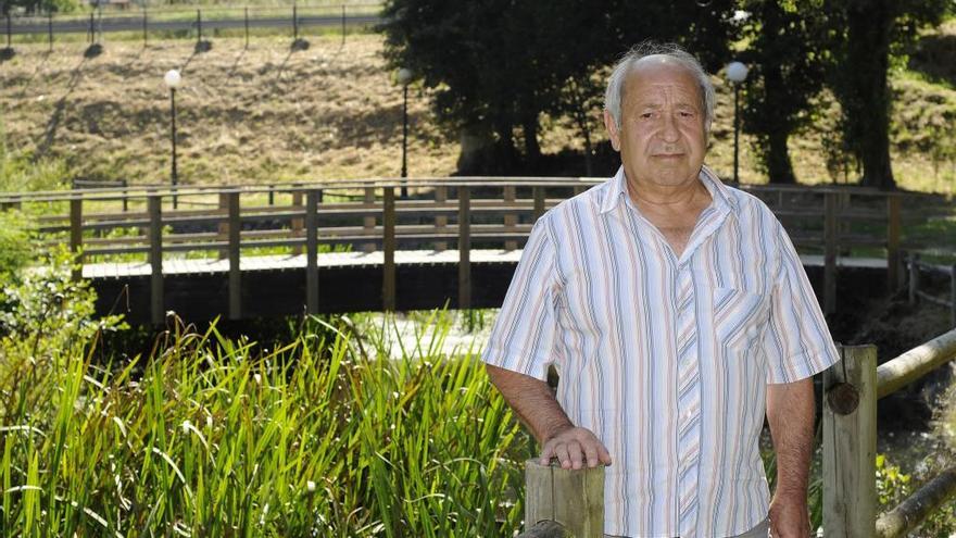 Moncho Nela, en una visita reciente al Paseo do Pontiñas