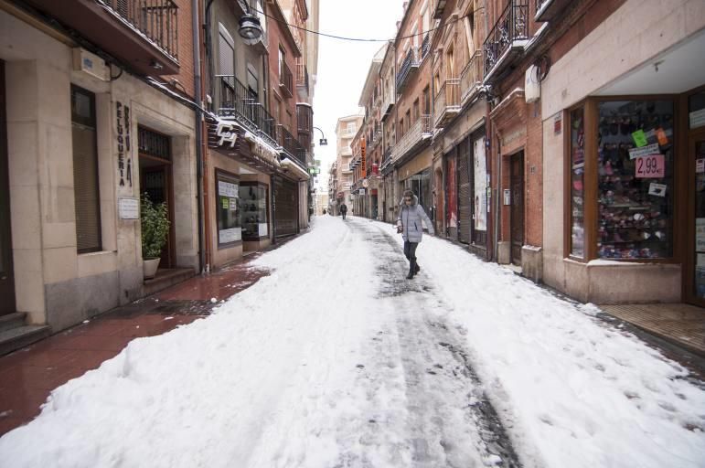 Así ha sido la nevada en Benavente.