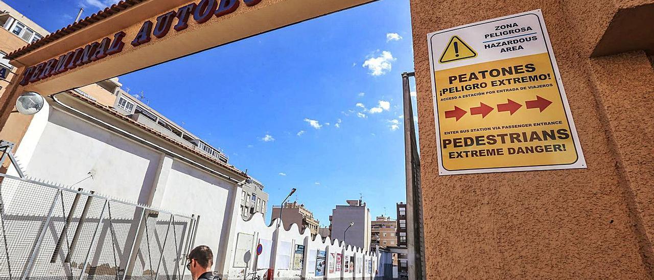 Imagen de la  actual terminal de autobuses, en el centro de Torrevieja. | TONY SEVILLA