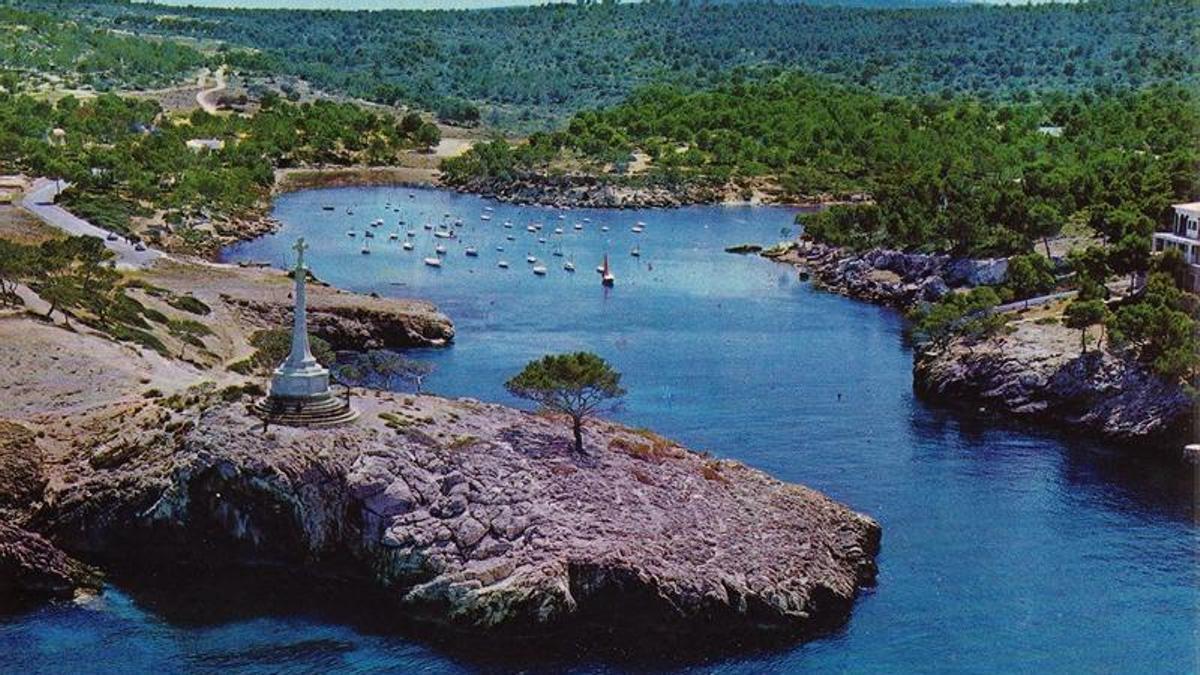 Zona de la Cruz de Santa Ponça, en una imagen antigua