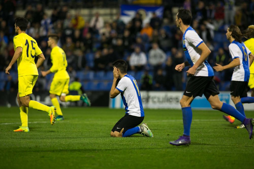 El Villarreal B vuelve a sacar los colores al Hércules en el Rico Pérez y castiga los errores defensivos