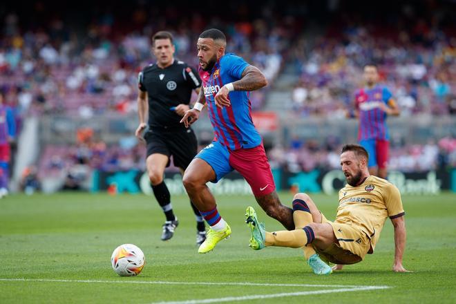 Las mejores imágenes del Barça - Levante: Ansu Fati, Depay, de Jong, Gavi, Nico...