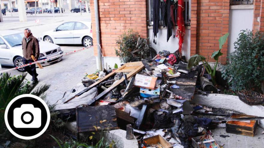 Crema un pis a Fontajau, evacuen tot el bloc i sis persones resulten ferides