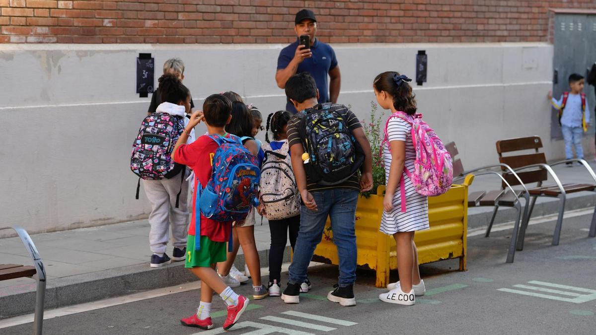 Vuelta al cole en la escuela Francesc Macià de Barcelona