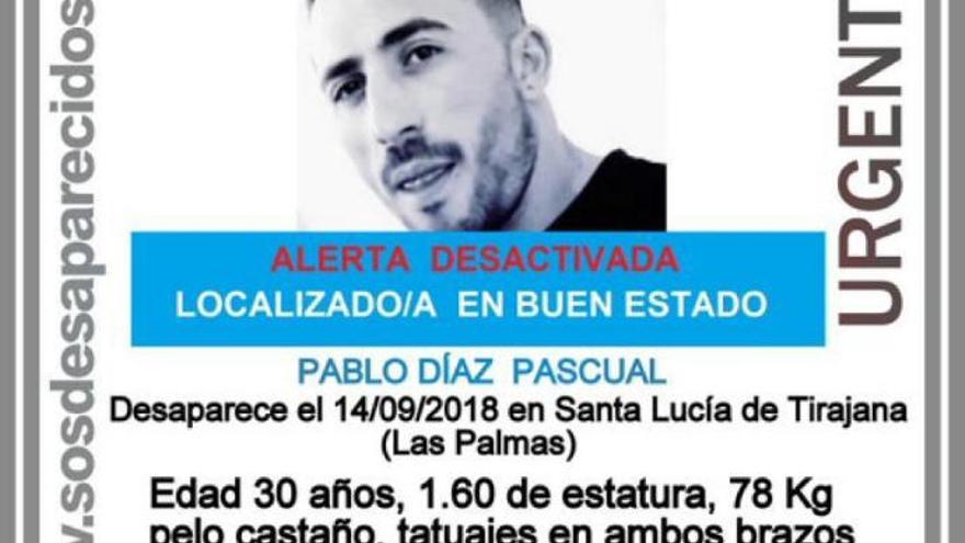 Desaparecido localizado en buen estado