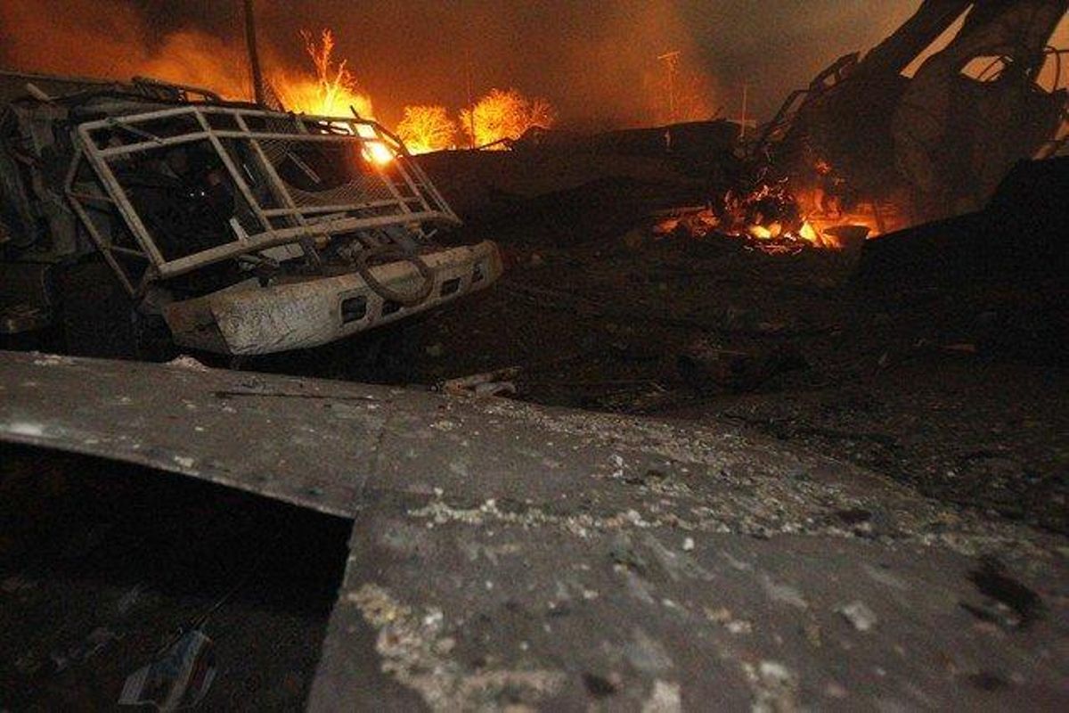 L’explosió a la planta fertilitzant de Texas deixa part de la zona destruïda.