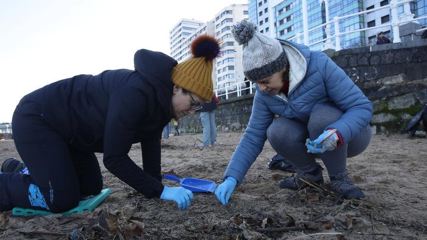 Así fue el dispositivo de limpieza y vigilancia de pellets en la playa de San Lorenzo: &quot;Es muy importante estar aquí&quot;