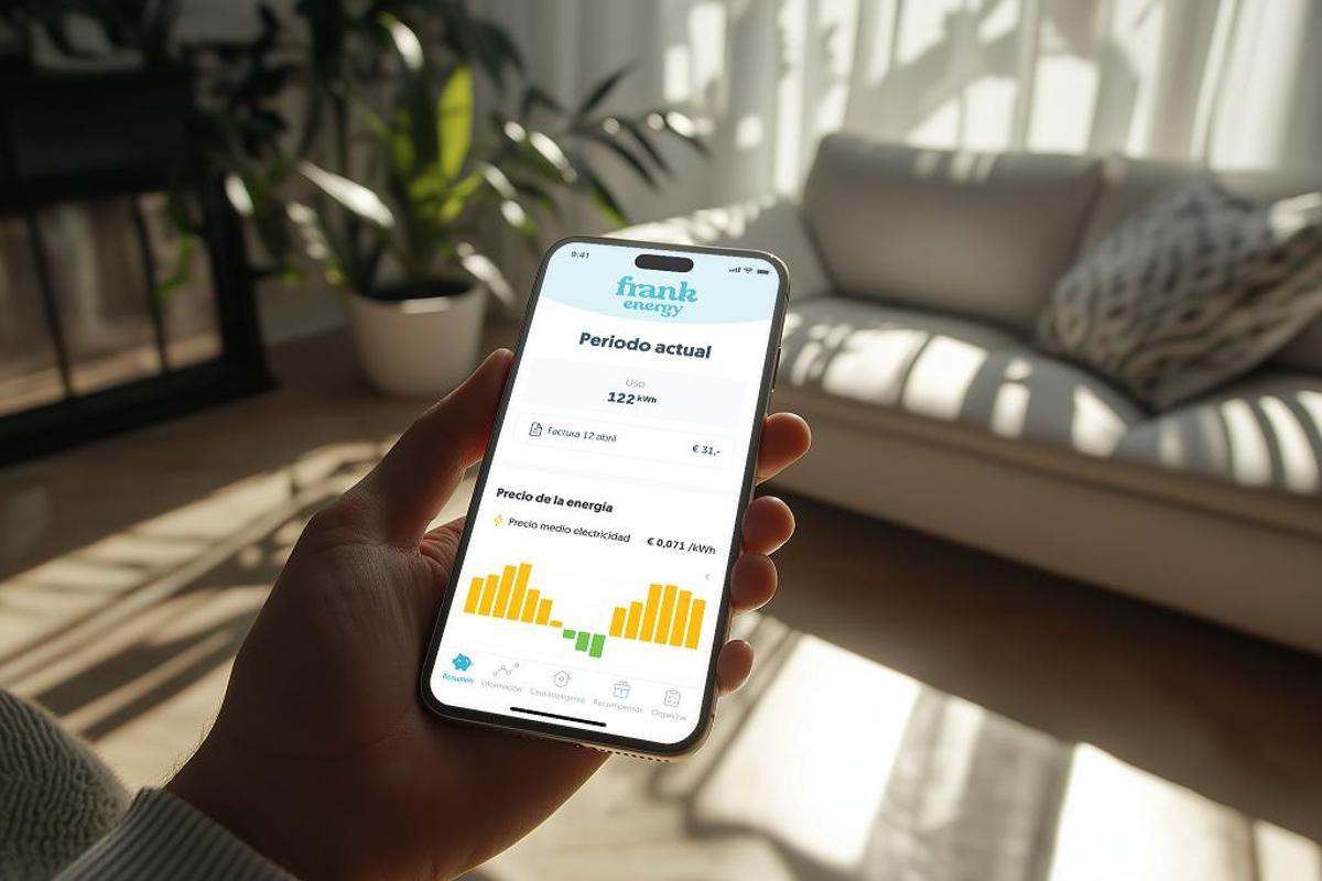 Frank Energy cuenta con una aplicación muy intuitiva y fácil de manejar.