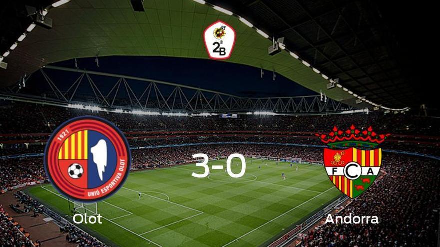 El Olot se hace con los tres puntos tras golear al FC Andorra en casa (3-0)
