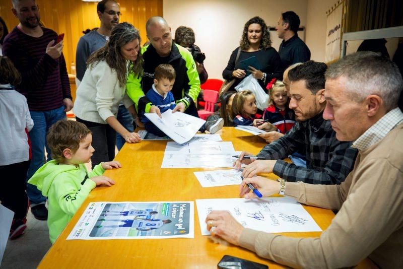 Cristian Álvarez, Andoni Cedrún y  Xavi Aguado en Aspanoa