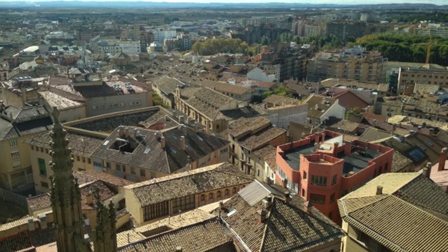 Vista aérea de la ciudad de Huesca.