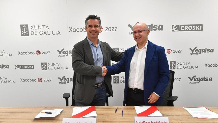 Vegalsa-Eroski revalida su compromiso con el Xacobeo: el nuevo convenio se fija en 1 millón de euros