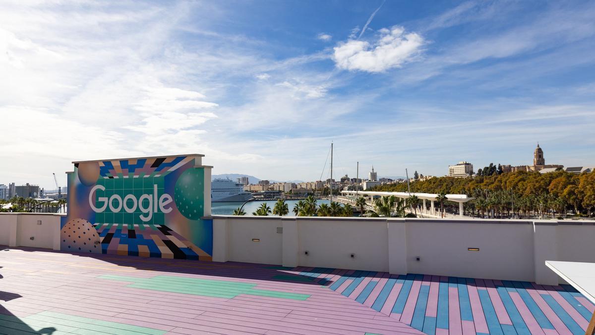 La terraza del Centro de Ciberseguridad de Google de Málaga.